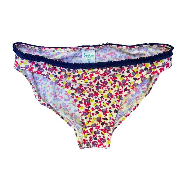 Boden Floral Ruffle Bikini Set | Sz 36B top, 8 bottoms | Blue, Purple, Yellow - Picture 8 of 12